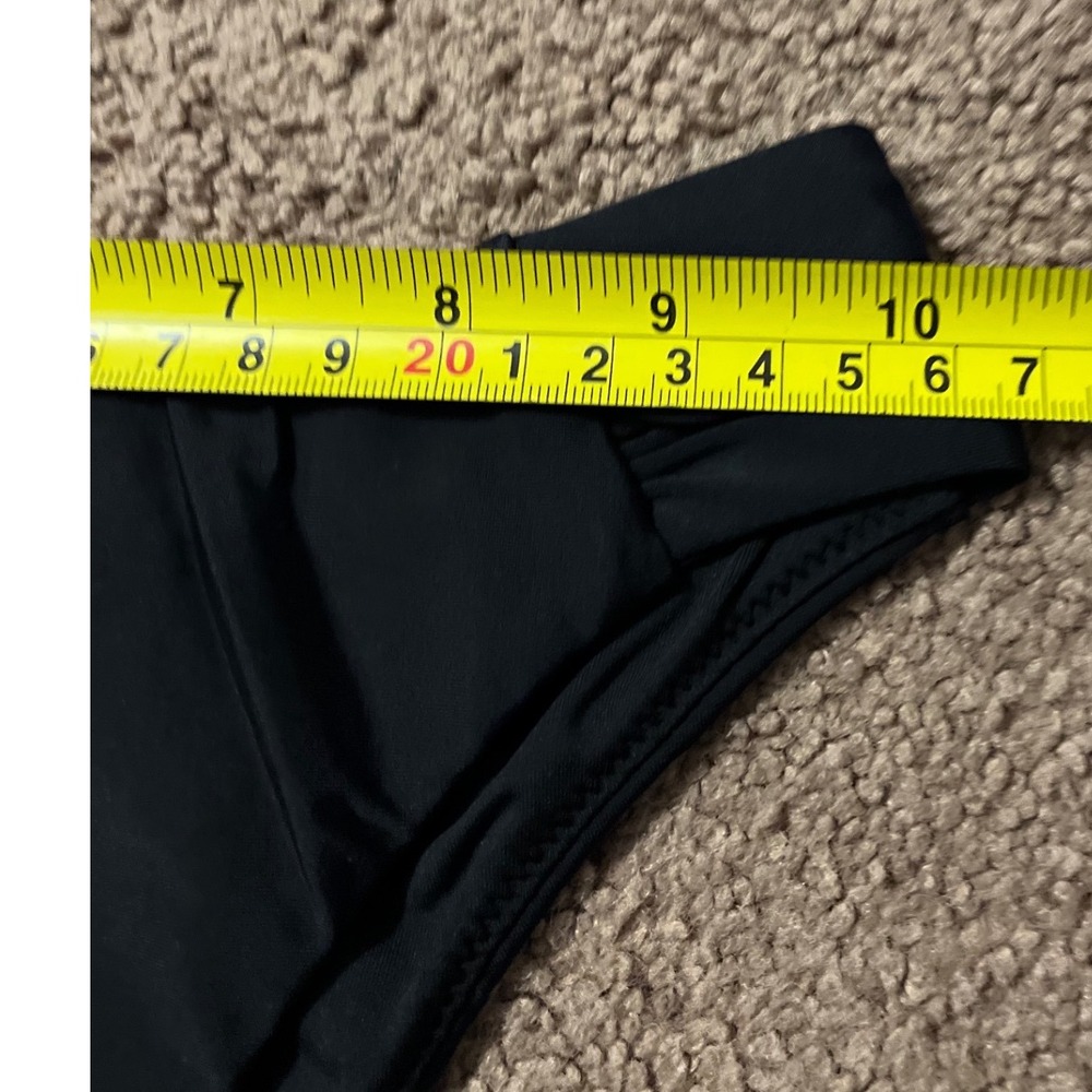 Halara Black High Waisted Ruched Bikini Bottoms Swimsuit Beachwear Size XS NWT - Picture 6 of 7